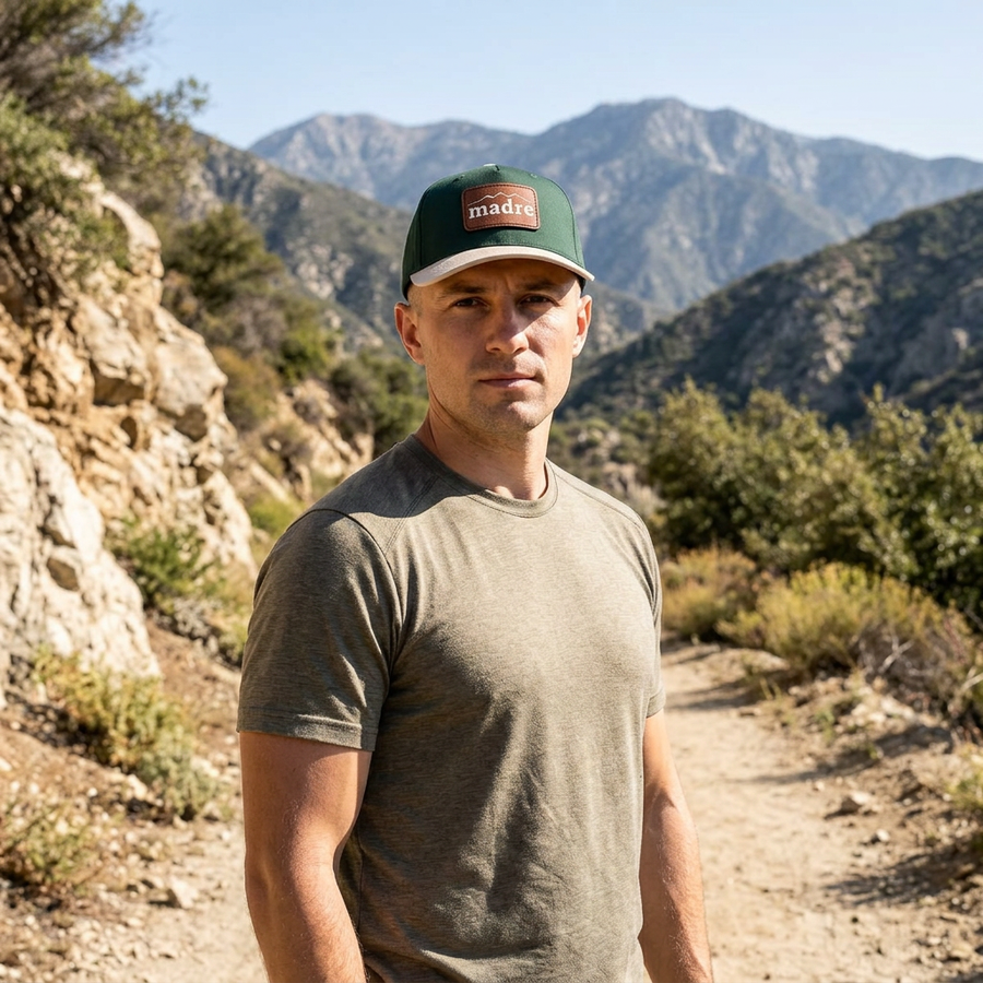 The Madre Leather Patch Cap